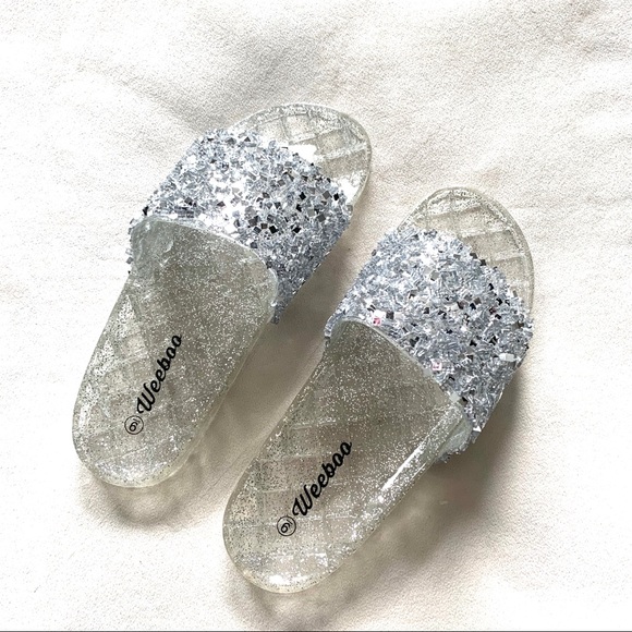 •Drip Drip Bling• Embellished Jelly Slides - Picture 2 of 5